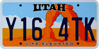UT license plate Y164TK