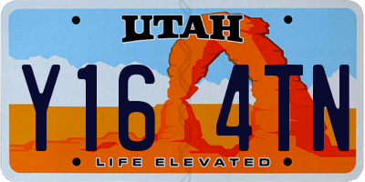 UT license plate Y164TN