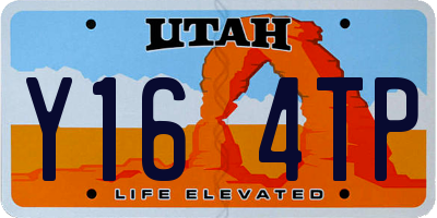 UT license plate Y164TP
