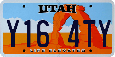 UT license plate Y164TY