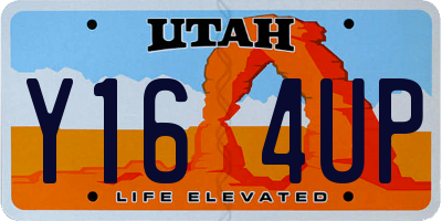 UT license plate Y164UP