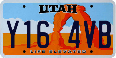 UT license plate Y164VB
