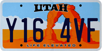 UT license plate Y164VF