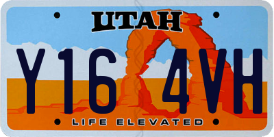 UT license plate Y164VH