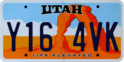 UT license plate Y164VK
