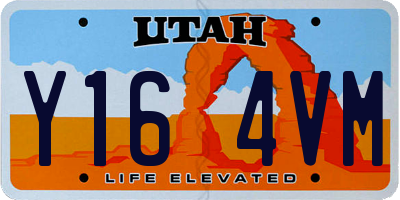 UT license plate Y164VM