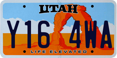 UT license plate Y164WA