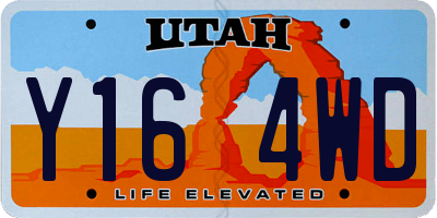 UT license plate Y164WD