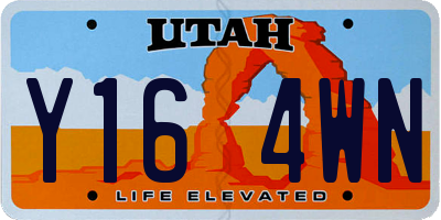UT license plate Y164WN