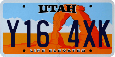 UT license plate Y164XK
