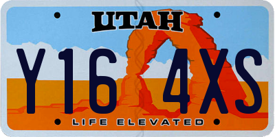 UT license plate Y164XS