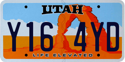 UT license plate Y164YD