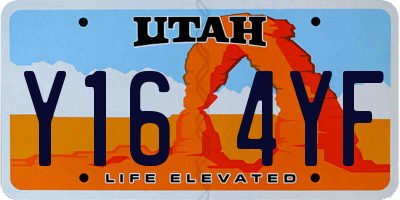 UT license plate Y164YF
