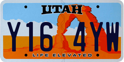 UT license plate Y164YW