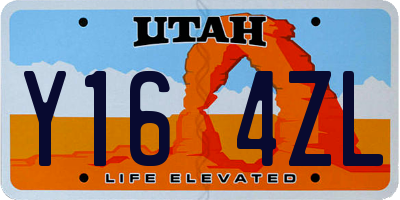 UT license plate Y164ZL