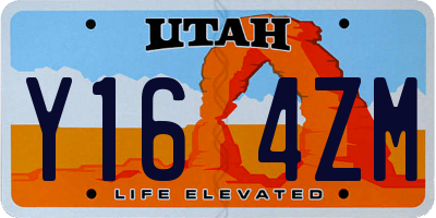 UT license plate Y164ZM
