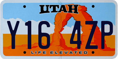 UT license plate Y164ZP