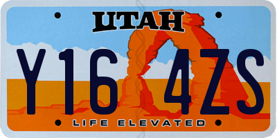 UT license plate Y164ZS
