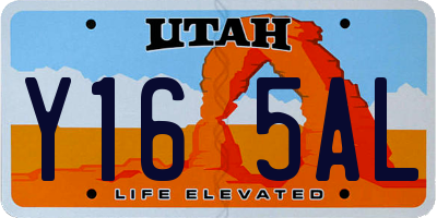 UT license plate Y165AL