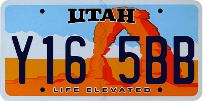 UT license plate Y165BB
