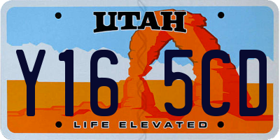 UT license plate Y165CD