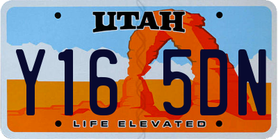 UT license plate Y165DN