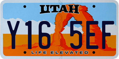 UT license plate Y165EF