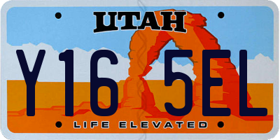 UT license plate Y165EL