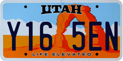 UT license plate Y165EN