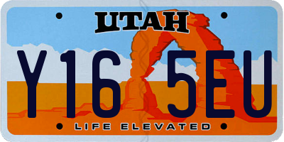 UT license plate Y165EU