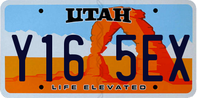 UT license plate Y165EX