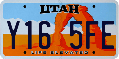 UT license plate Y165FE