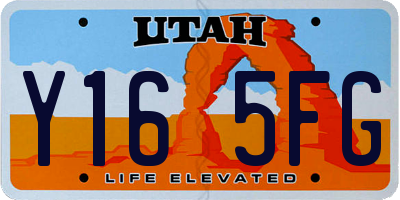 UT license plate Y165FG