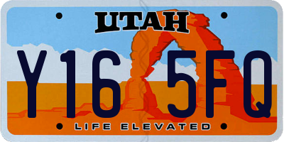 UT license plate Y165FQ