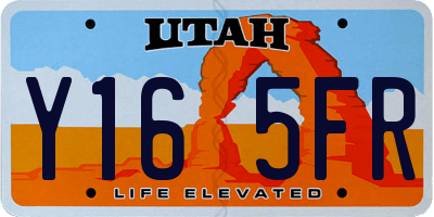 UT license plate Y165FR