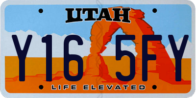 UT license plate Y165FY