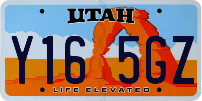 UT license plate Y165GZ