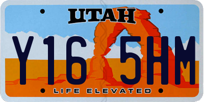 UT license plate Y165HM