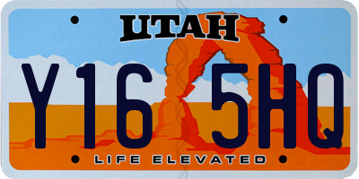 UT license plate Y165HQ