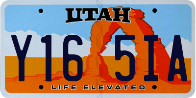 UT license plate Y165IA