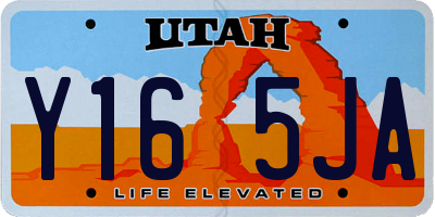 UT license plate Y165JA