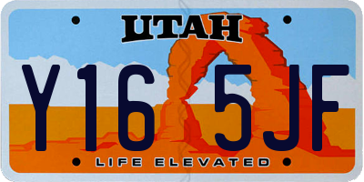 UT license plate Y165JF