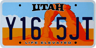 UT license plate Y165JT