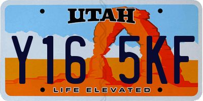 UT license plate Y165KF