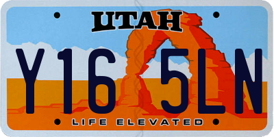 UT license plate Y165LN