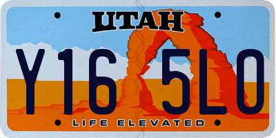 UT license plate Y165LO