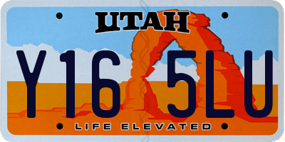 UT license plate Y165LU