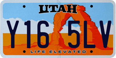 UT license plate Y165LV