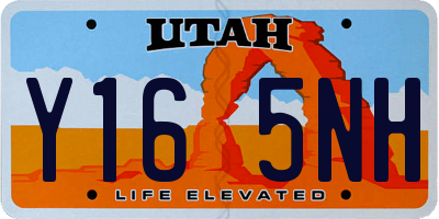 UT license plate Y165NH