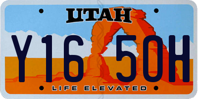 UT license plate Y165OH